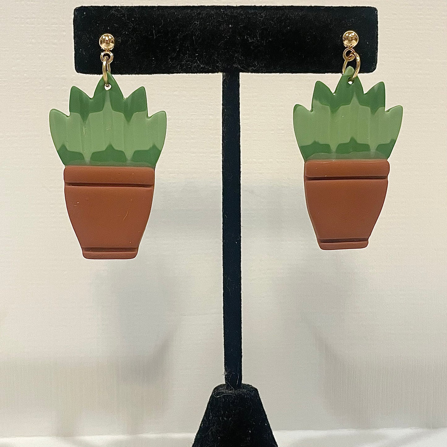 Snake Plant Dangle Earrings