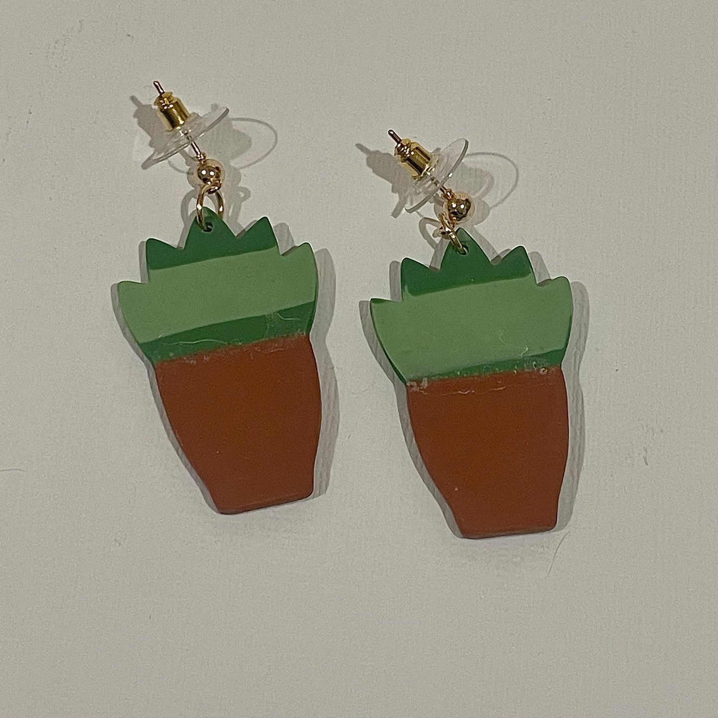 Snake Plant Dangle Earrings
