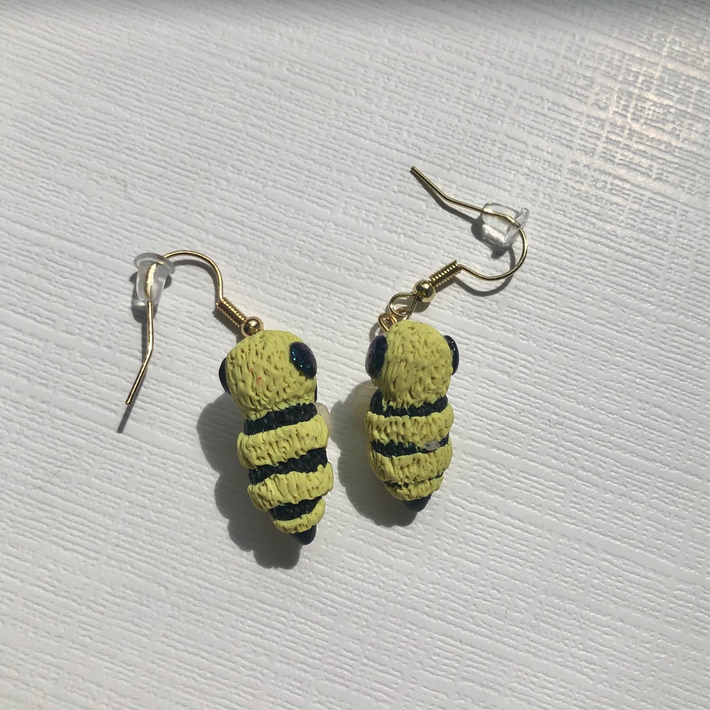 Bumblebee Polymer Clay Dangle Earrings