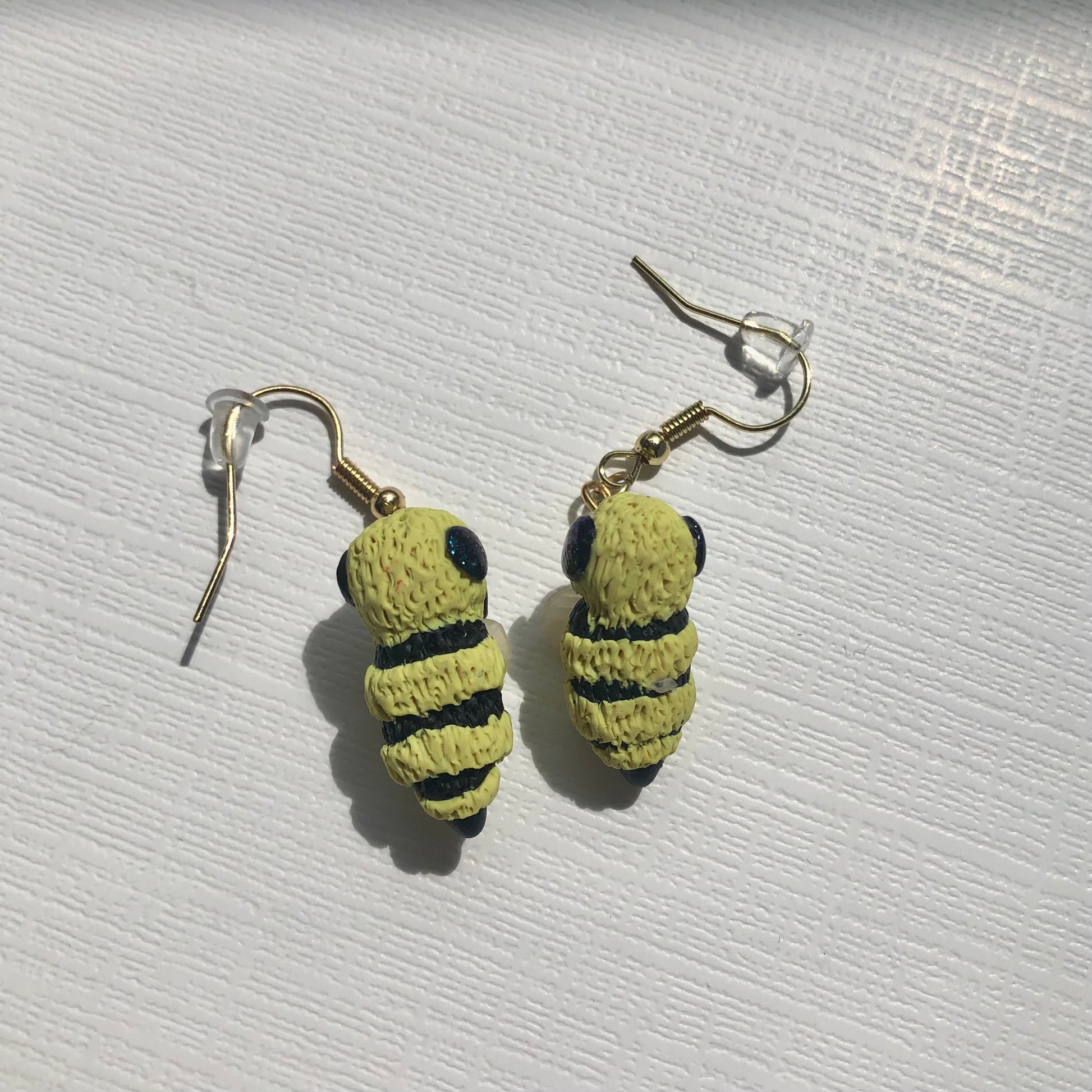 Bumblebee Polymer Clay Dangle Earrings