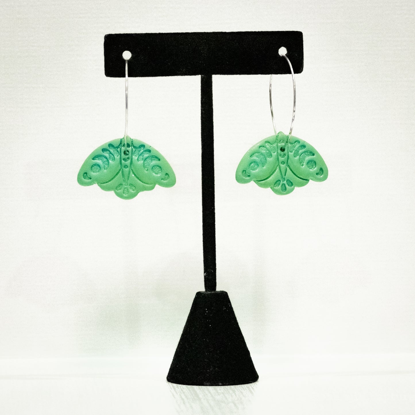 Lunar Moth Hoop Earrings