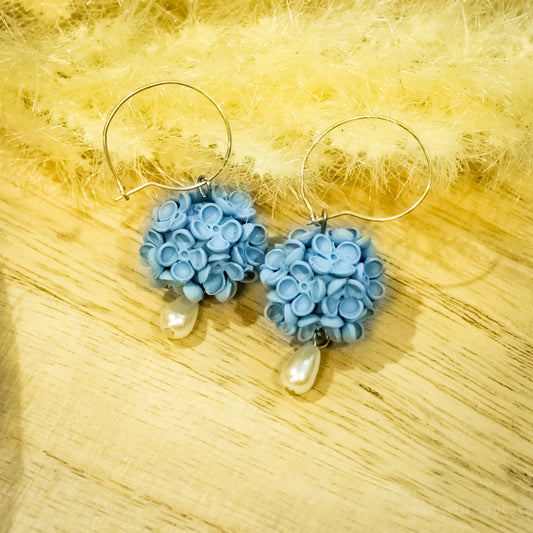 Hydrangea Hoop Earrings
