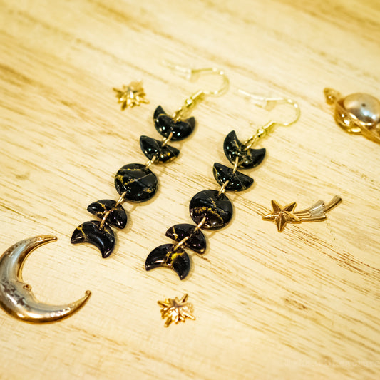 Moon Phase Dangle Earrings