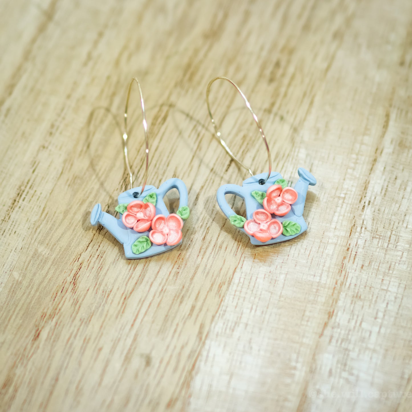 Watering Can Hoop Earrings