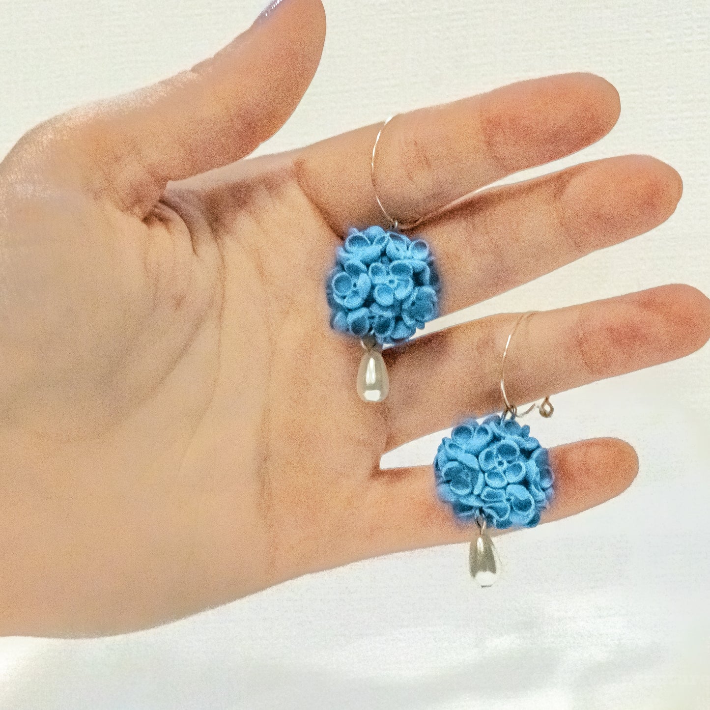 Hydrangea Hoop Earrings