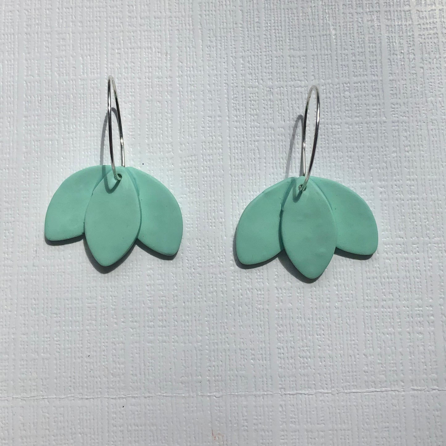 Simple Petal Clay Hoop Earrings