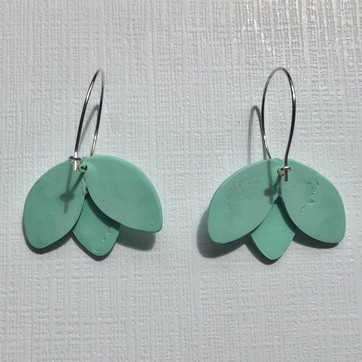 Simple Petal Clay Hoop Earrings