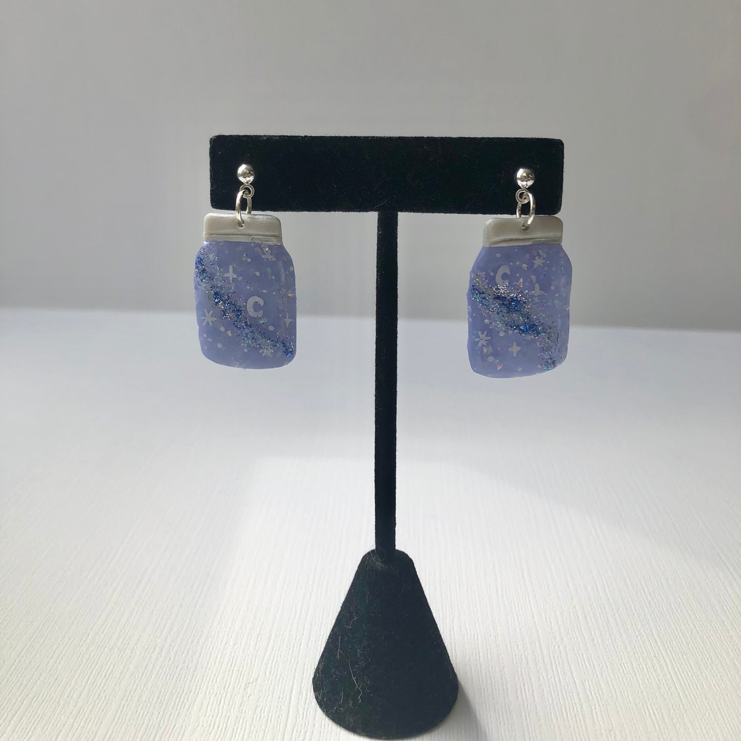 Galaxy in a Jar Clay Earrings