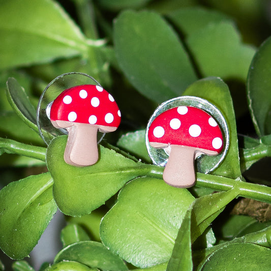 Mini Mushroom Stud Earrings
