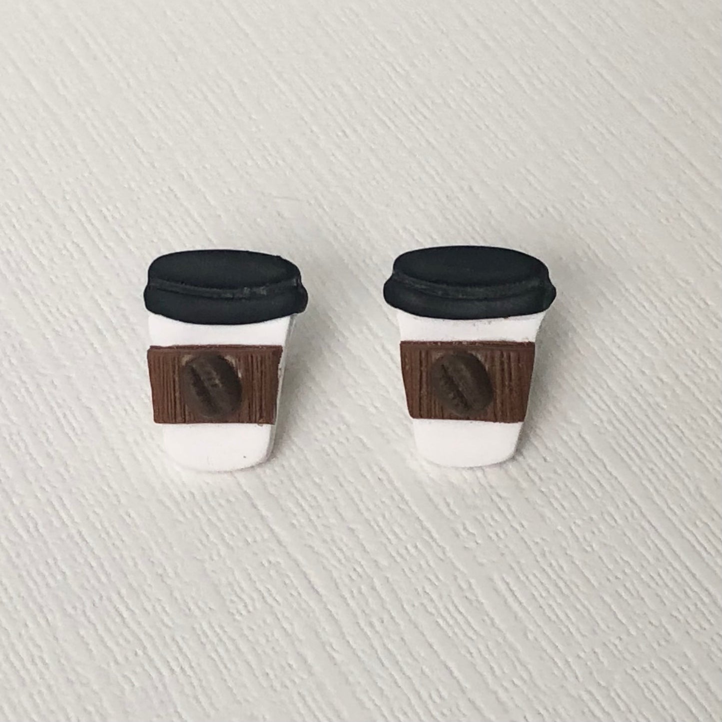 Coffee Bean Coffee Cup Studs