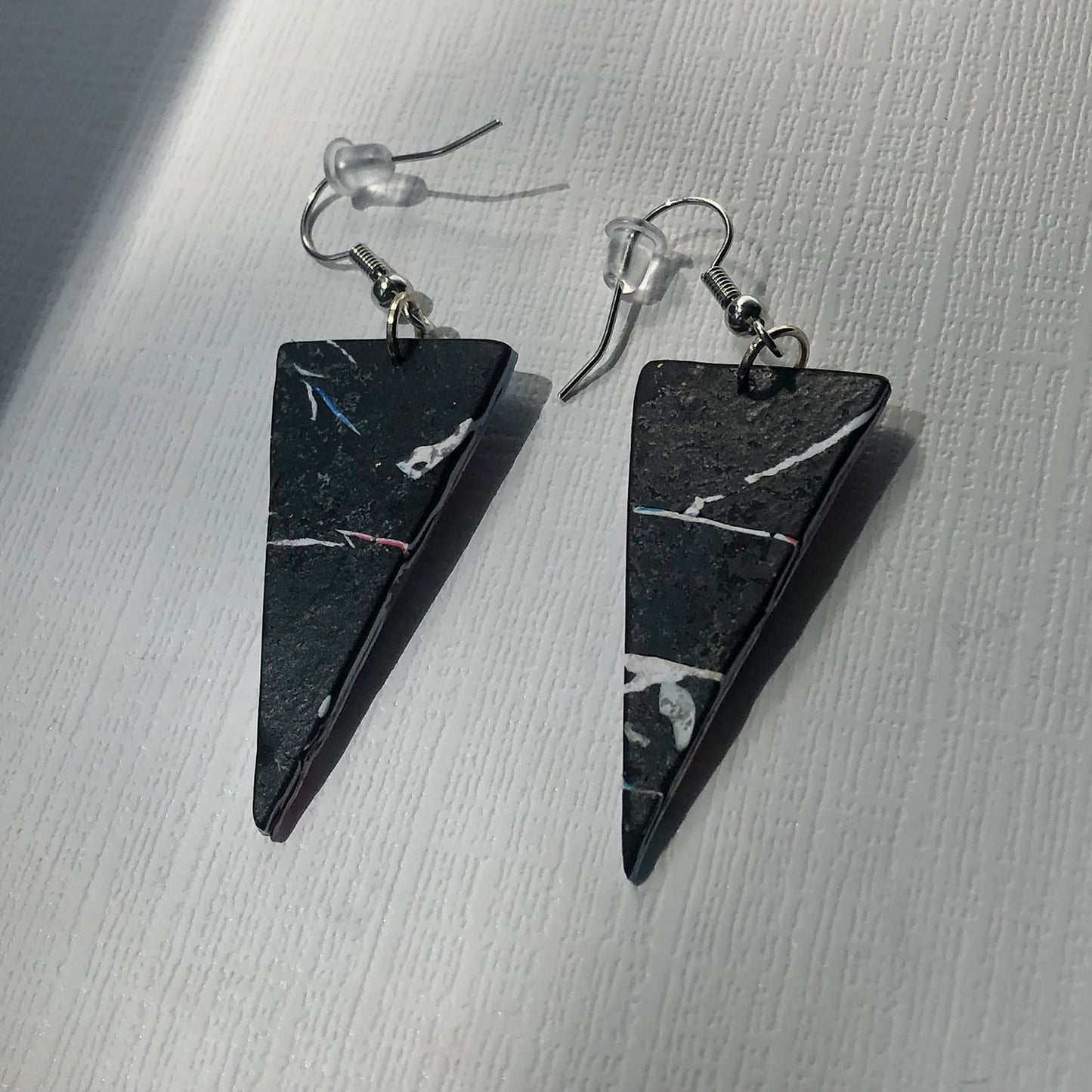 Cotton Candy Watercolor Triangle Dangles