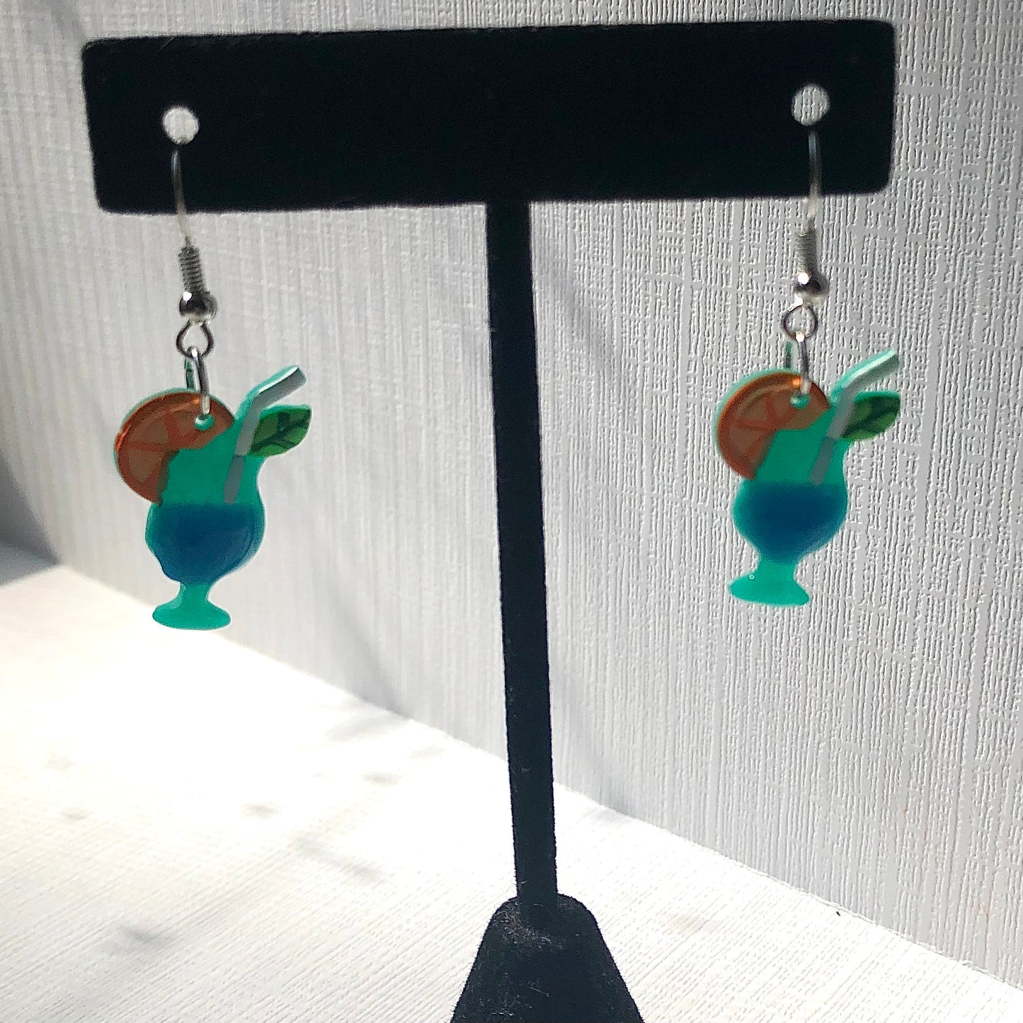 Fruity Cocktail Glass Dangle Polymer Clay Earrings