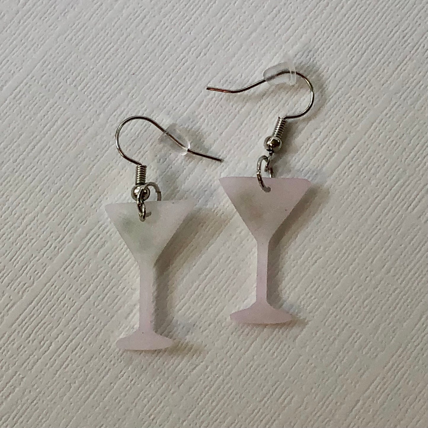 Martini Glass Dangle Polymer Clay Earrings