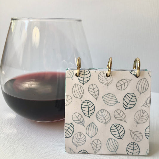 Leaf Pattern Wine Book