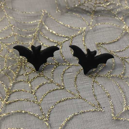 Bat polymer clay stud earrings