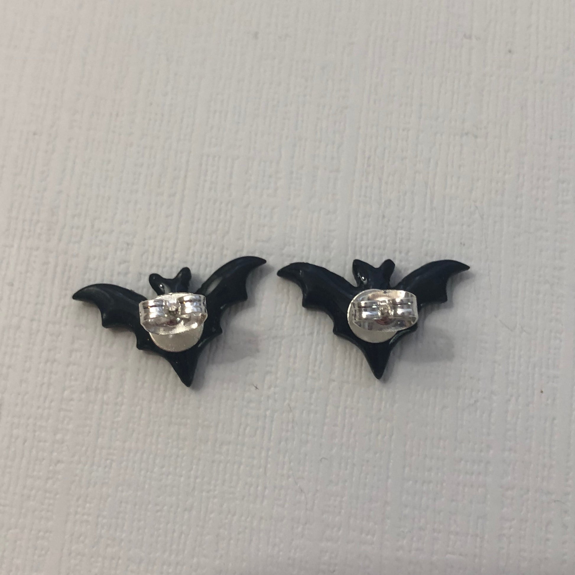 Bat polymer clay stud earrings