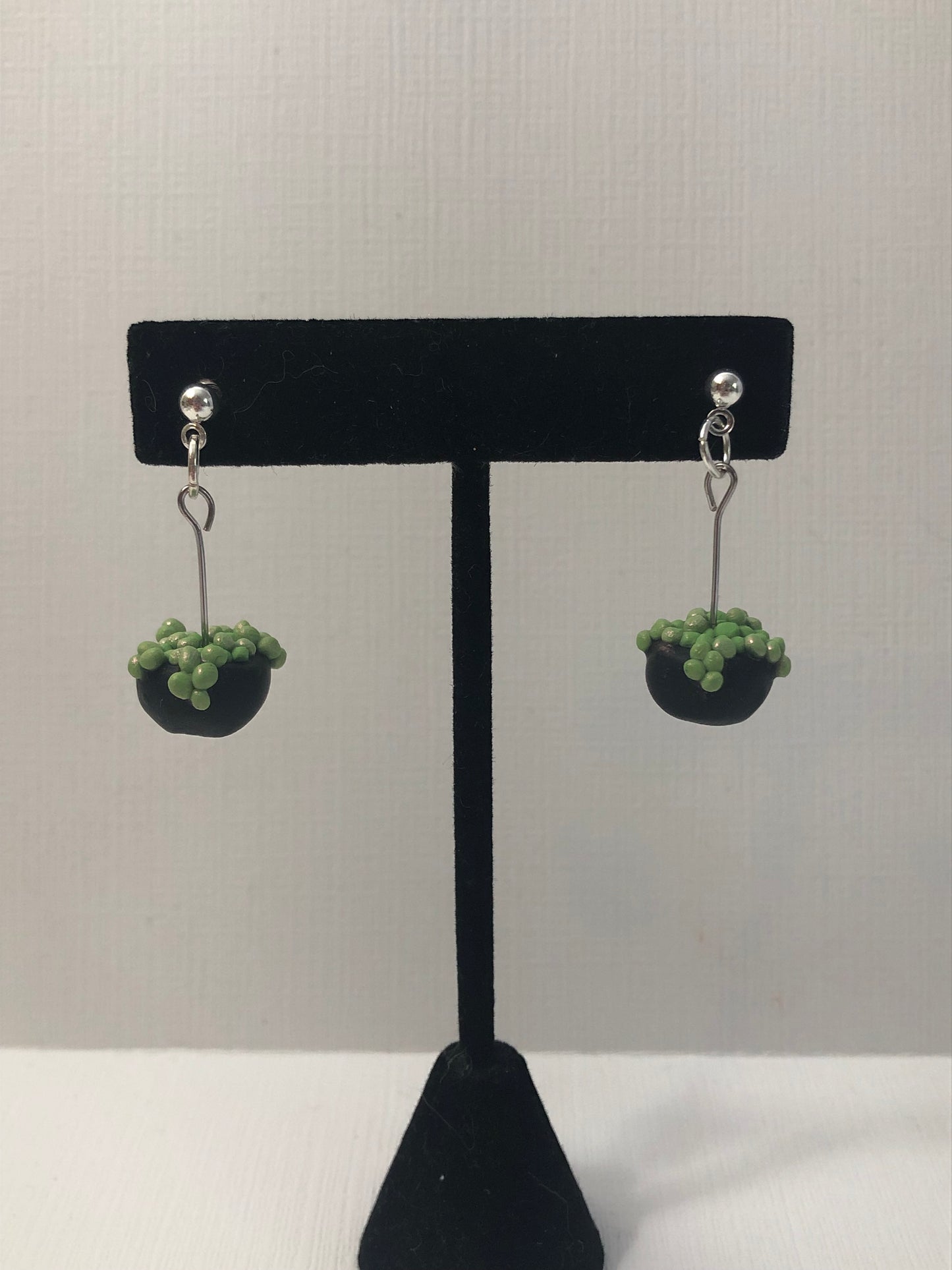 Cauldron Dangle Polymer Clay Earrings