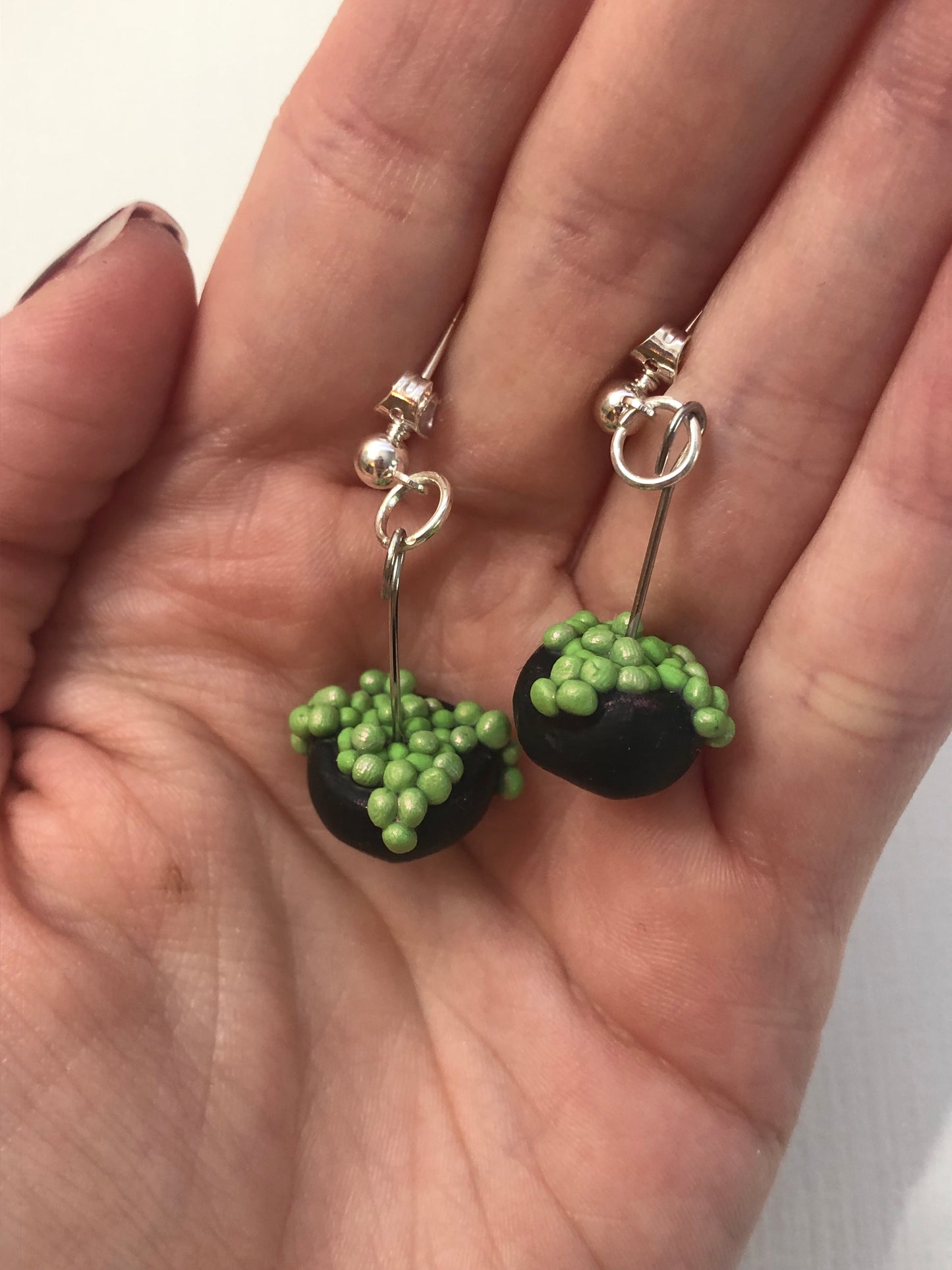 Cauldron Dangle Polymer Clay Earrings