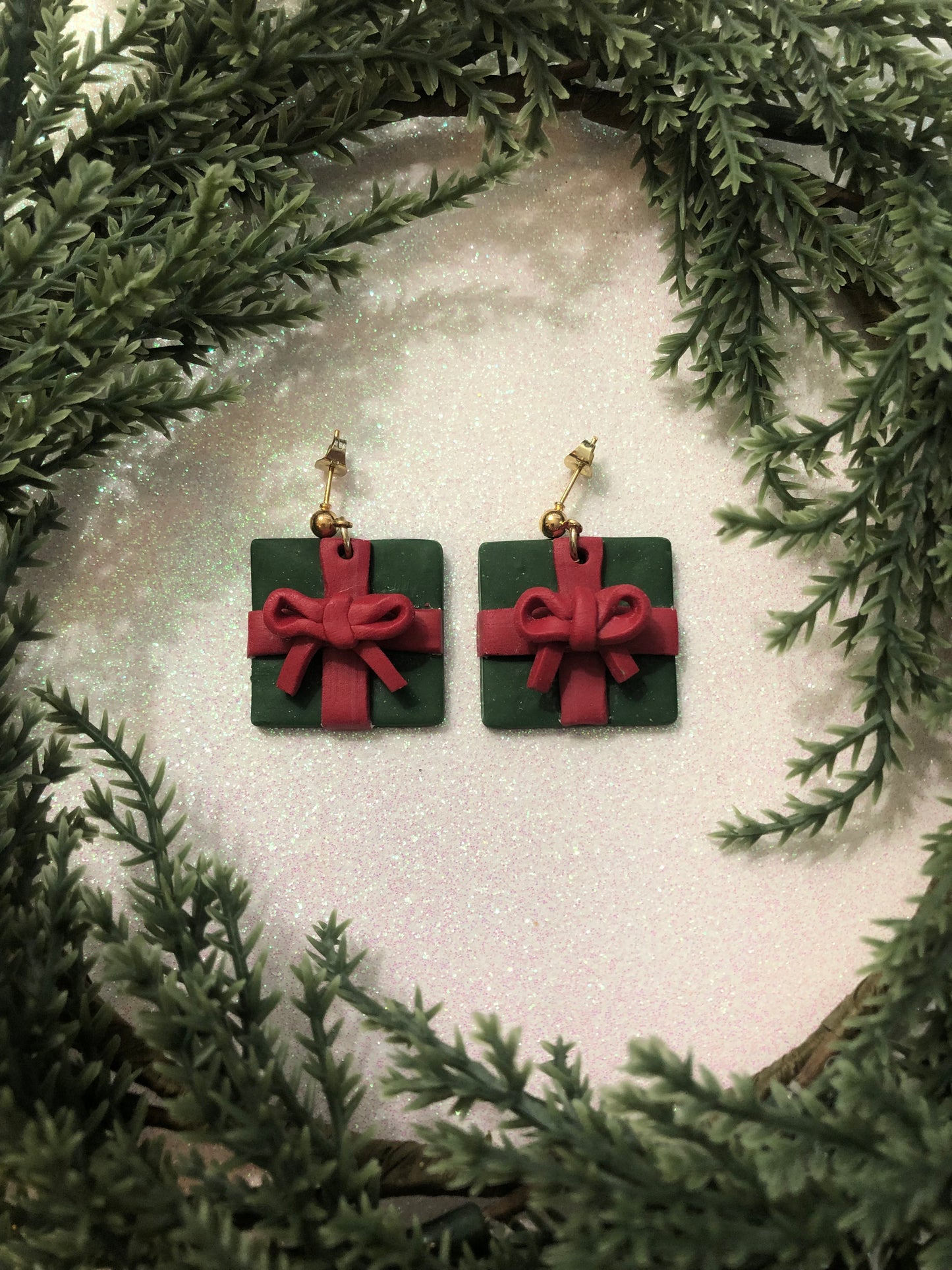 Christmas Gift 3D Polymer Clay Dangle Earrings