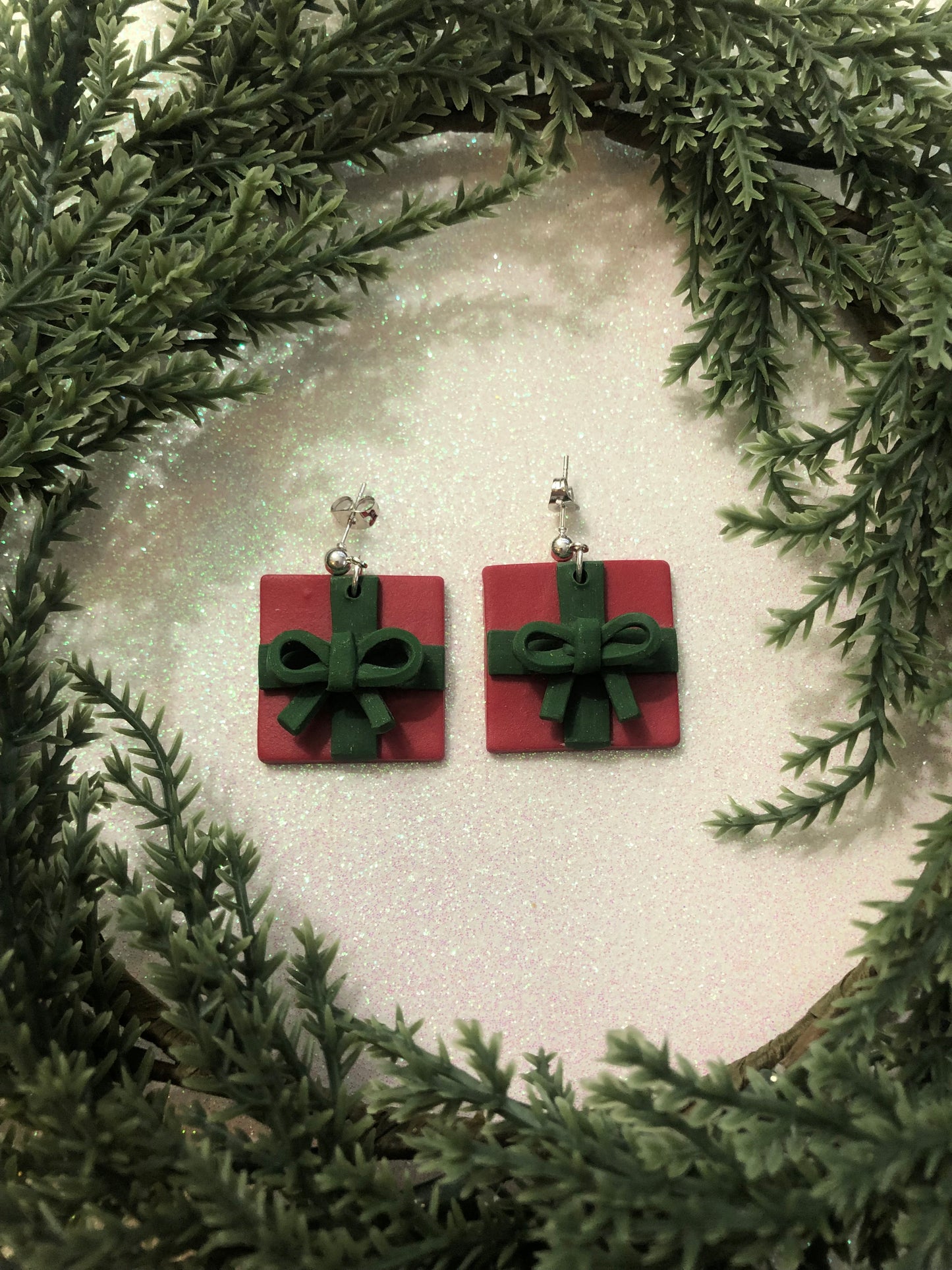 Christmas Gift 3D Polymer Clay Dangle Earrings