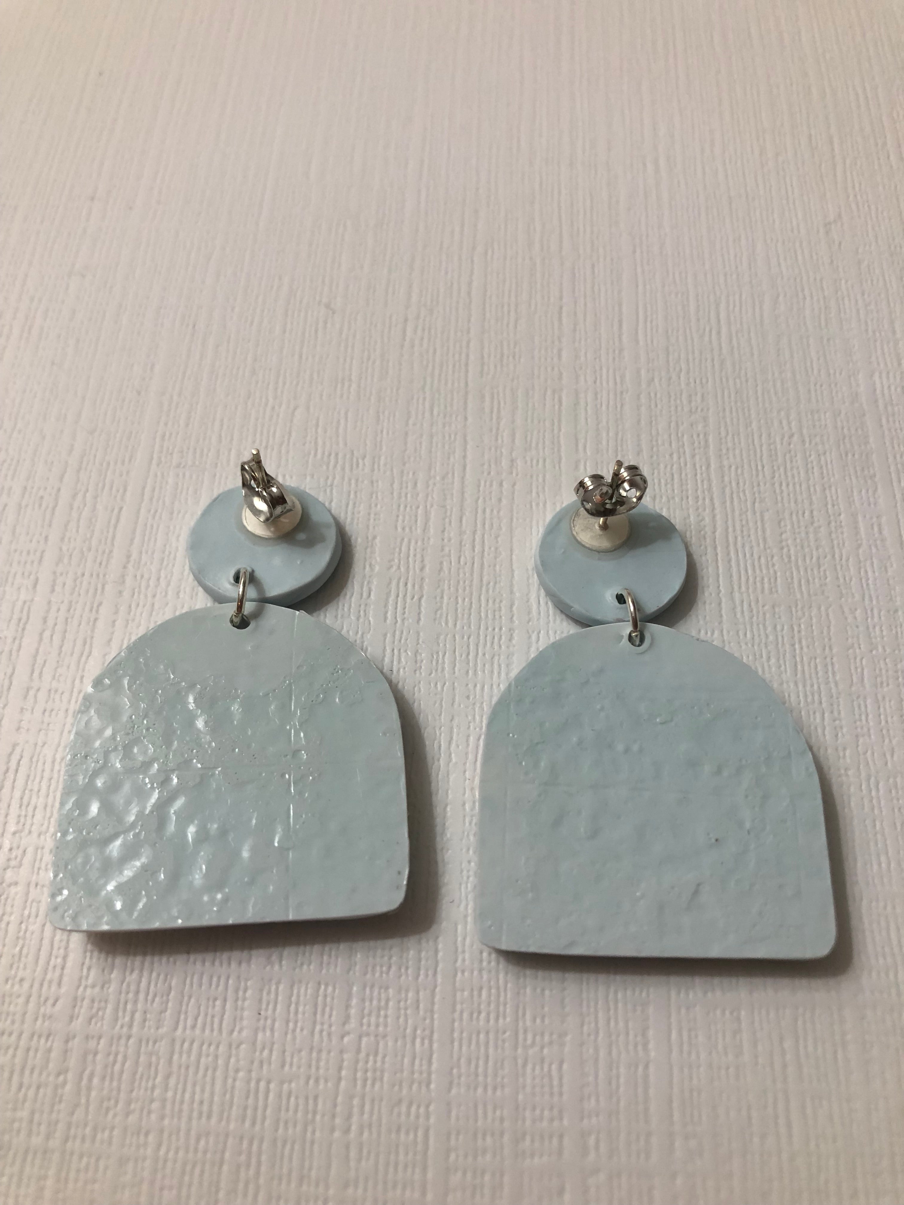 Polymer clay store teardrop earrings