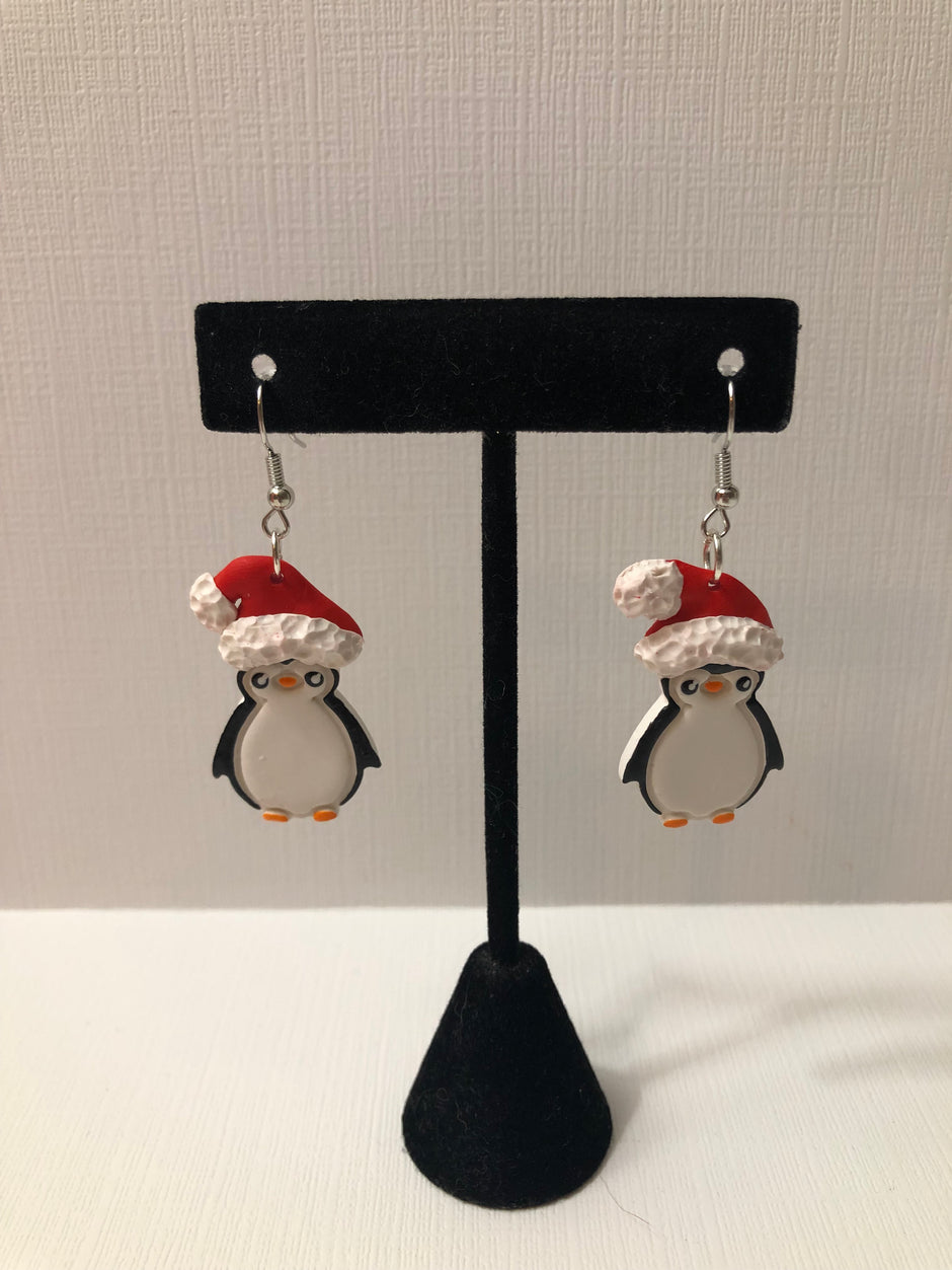 Handcrafted Flamingo Earrings by Red Leaves Studio