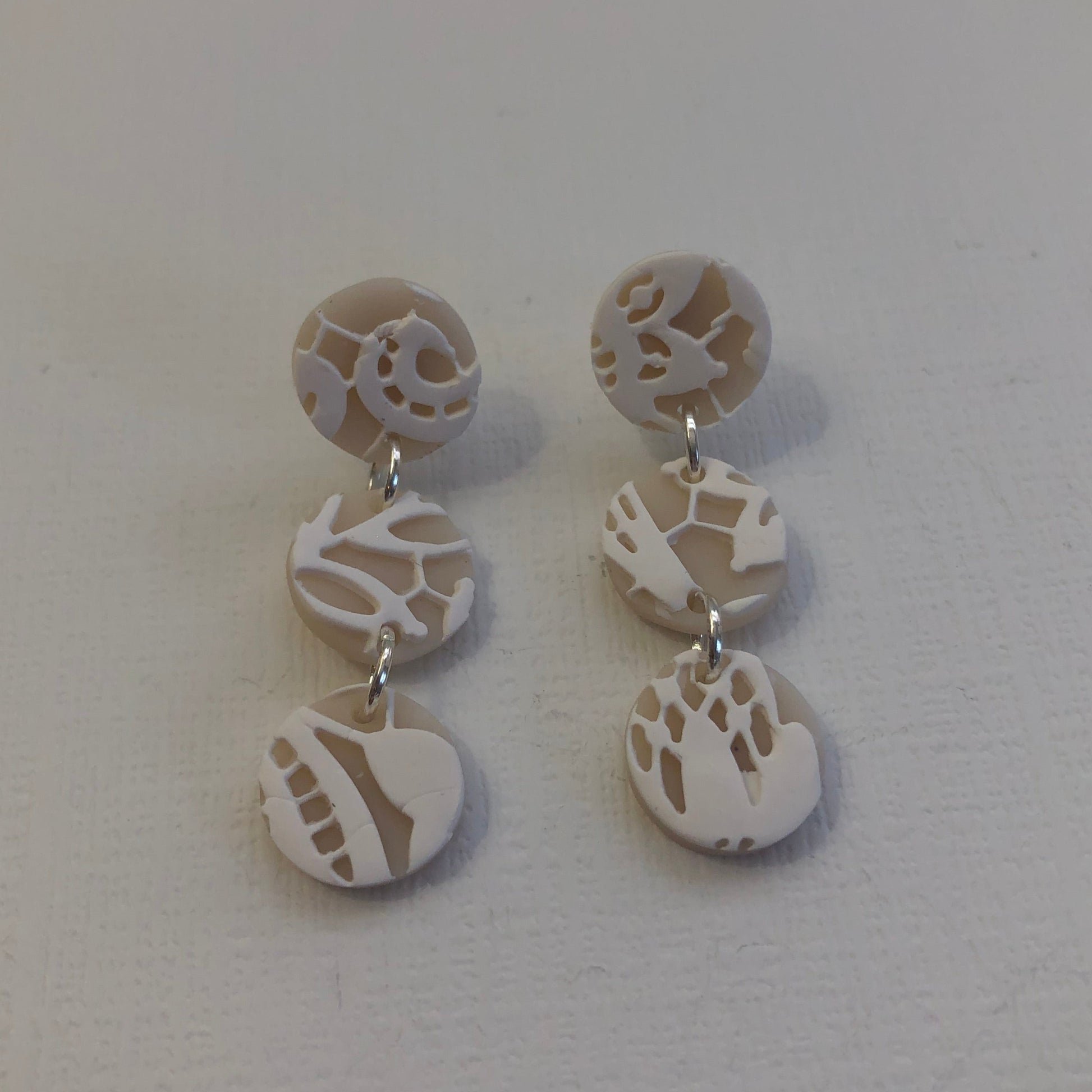 Delicate Translucent Polymer Clay Earrings 